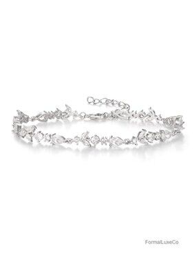 Marquise Cubic Zirconia Tennis Bracelet for Women Wedding Jewelry